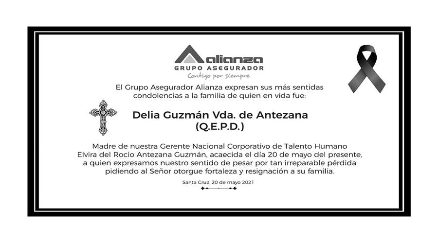 Delia Guzmán Vda. de Antezana
