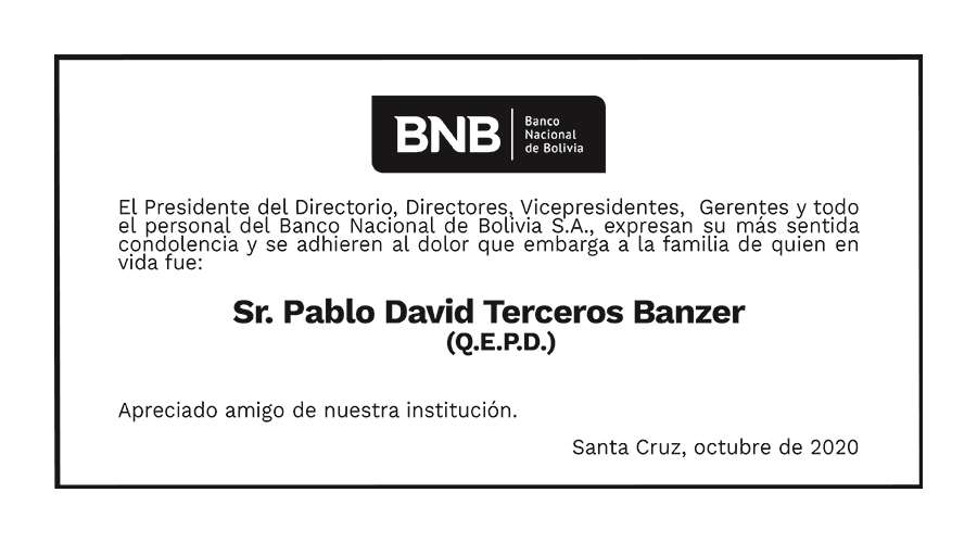 Sr. Pablo David Terceros Banzer