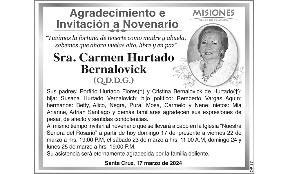 Sra. Carmen Hurtado Bernalovick