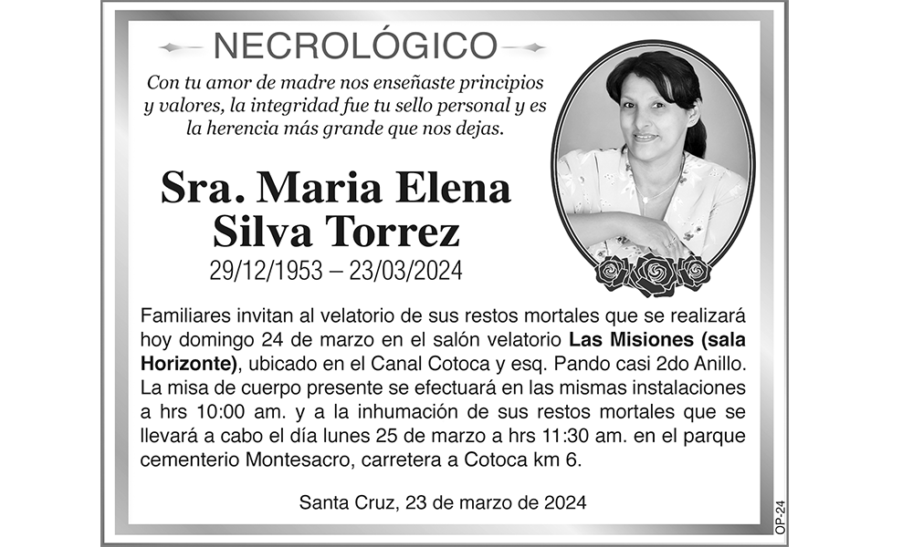 Sra. Maria Elena Silva Torrez