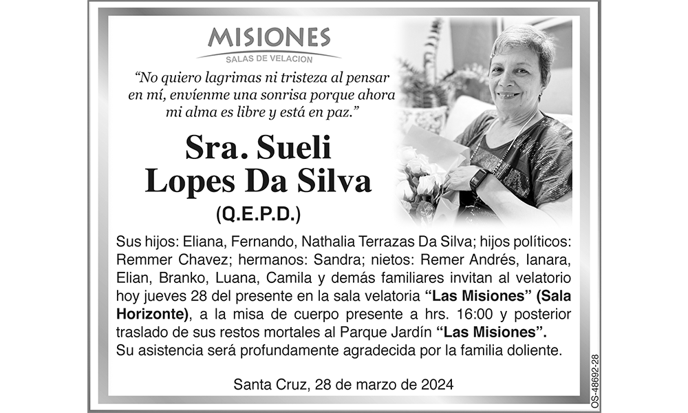Sra. Sueli Lopes Da Silva