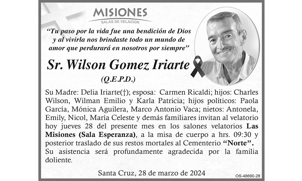 Sr. Wilson Gomez Iriarte