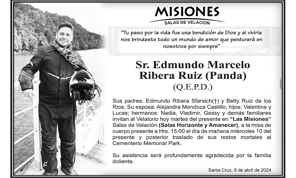 Sr. Edmundo Marcelo Ribera Ruiz (Panda)