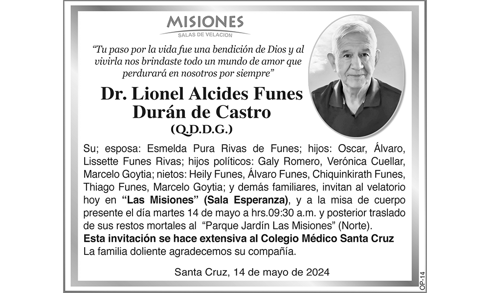 Dr. Lionel Alcides Funes Durán de Castro