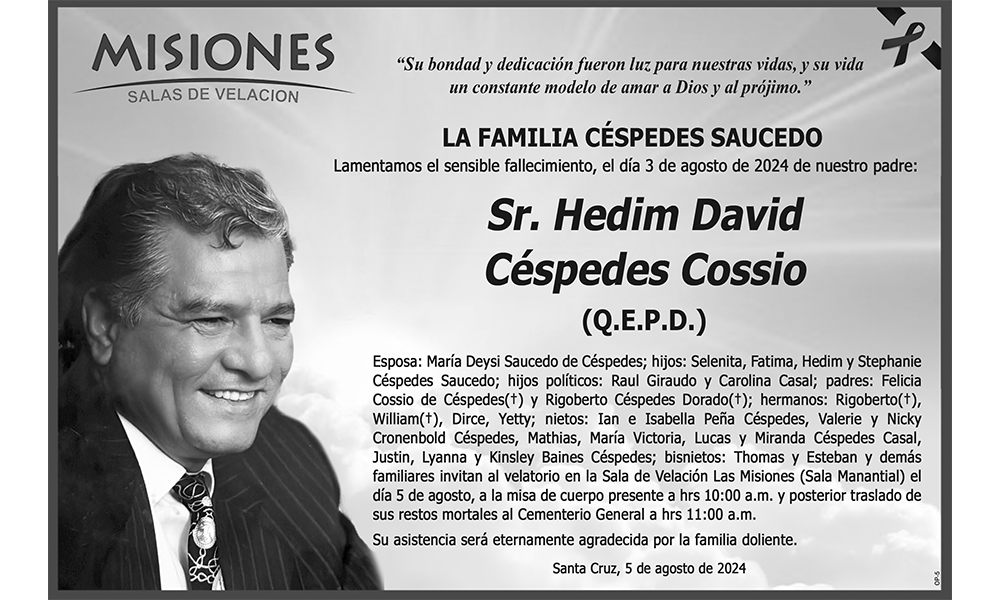 Sr. Hedim David Céspedes Cossio